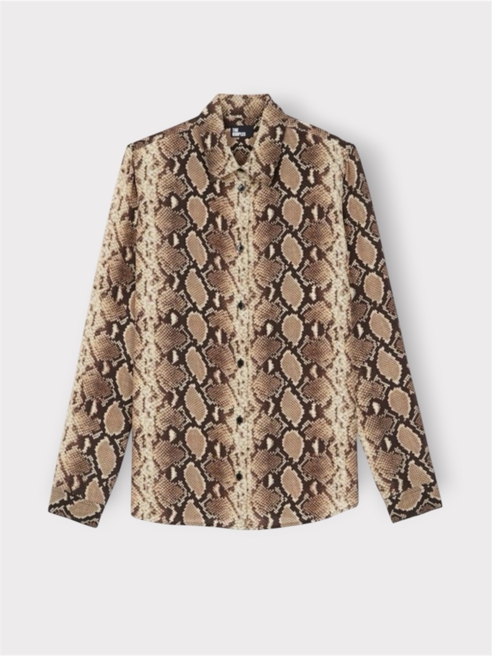 THE KOOPLES French Luxury 100% Silk Python Print Button Front Blouse NWT Size M - Picture 2 of 16